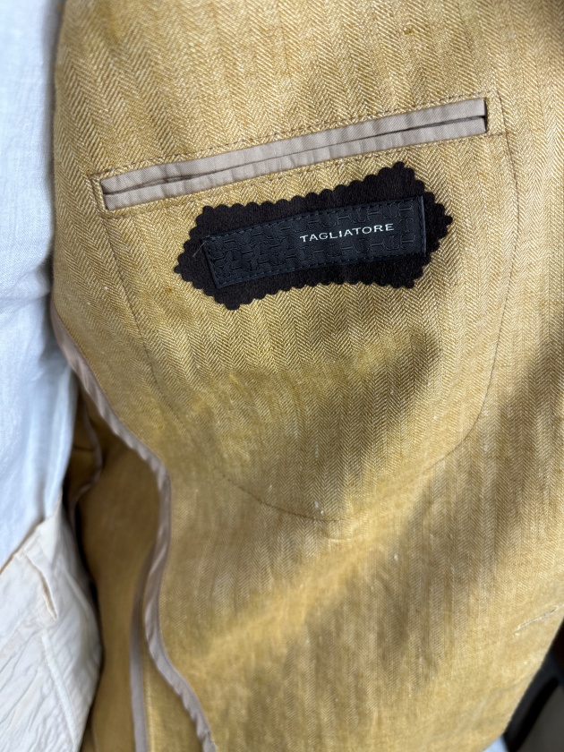 TAGLIATORE 2Bリネンジャケット size46R エルボーパッチ TAGLIATORE 2Bリネンジャケット size46R エルボーパッチ - メルカリ