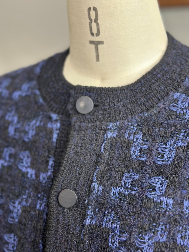 COOHEM】 コーヘン GEOMTRIC TWEEDY knit cardigan ニットカーディガン