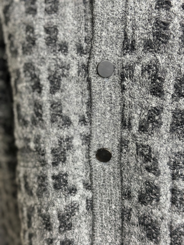 COOHEM】 コーヘン GEOMTRIC TWEEDY knit cardigan ニットカーディガン