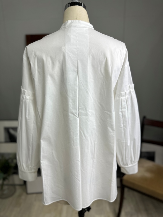 SOI-MeME】ソワメム スパンコールボリュームスリーブブラウス