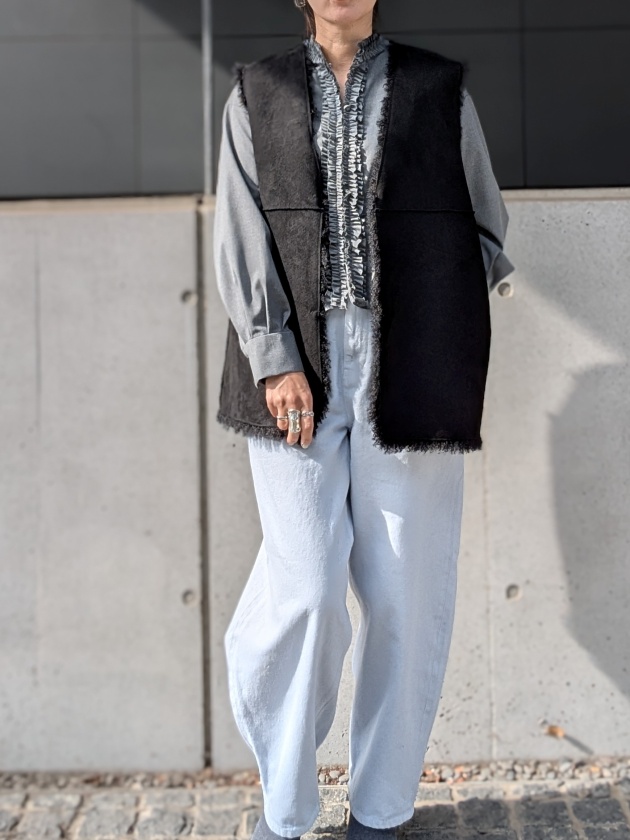 MICA&DEAL】マイカ＆ディール Vネックフェイクファーベスト | MANO