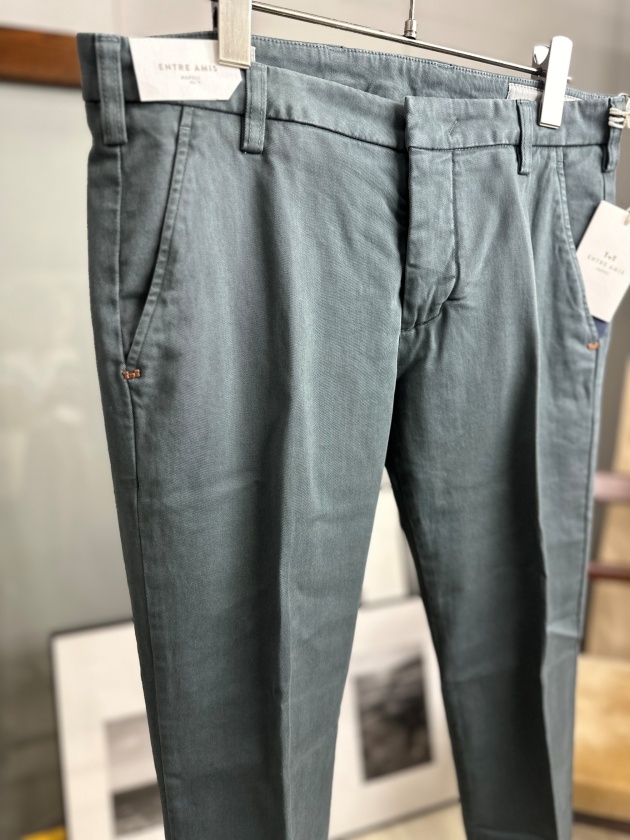 entre amis ストレッチコットンパンツ ダークグレー 30サイズ entre amis（アントレ アミ）TK American Slim ガーメントダイ
