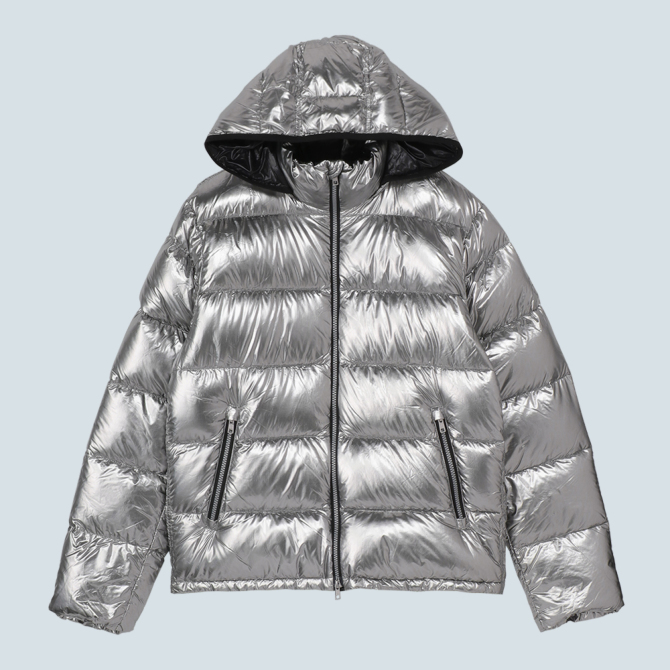 ★SALE★ RLX リアル ダウンジャケット メン M シルバー　silver TAVITALIUM】Recycle Nylon Down JKT リサイクルナイロンダウン