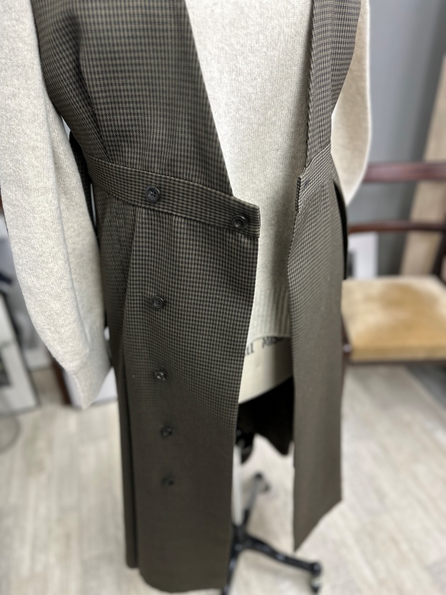 UJOH】ウジョー V-NECK Flare Dress ガンクラブチェック