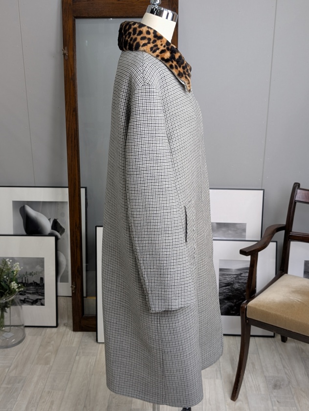 N°21 Numero ventuno】ヌメロヴェントゥーノ レオパード衿付きチェック