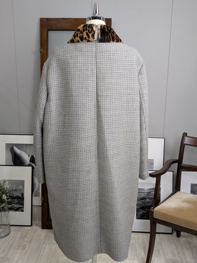 N°21 Numero ventuno】ヌメロヴェントゥーノ レオパード衿付きチェック