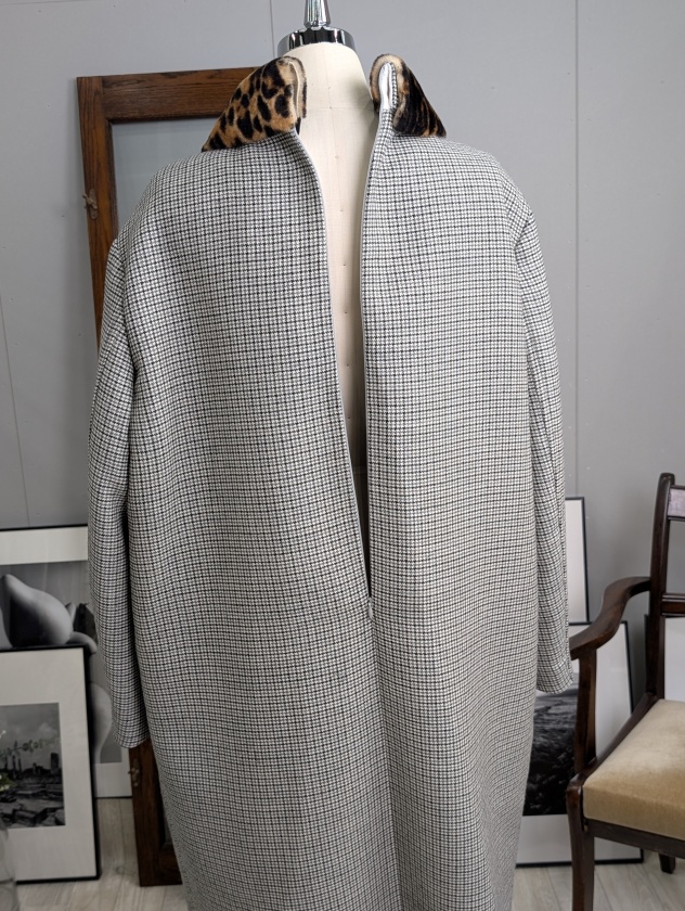 N°21 Numero ventuno】ヌメロヴェントゥーノ レオパード衿付きチェック