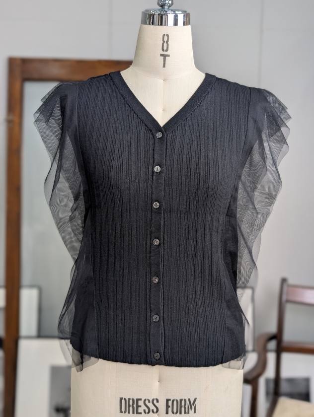 Torrazzo donna】シースルー×ニット2wayトップス | MANO