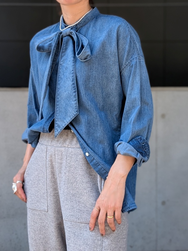 再入荷【passione】デニムボウタイブラウス | MANO（マーノ）｜公式