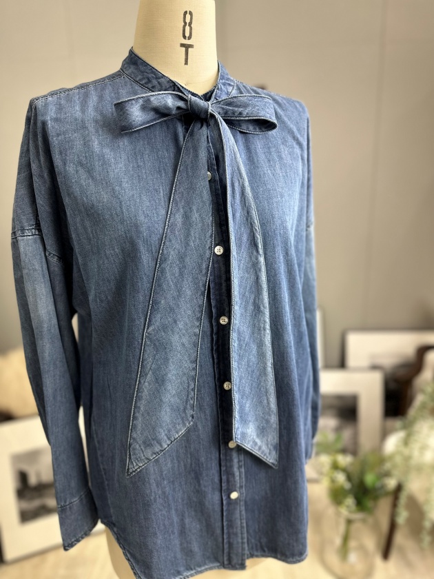 再入荷【passione】デニムボウタイブラウス | MANO（マーノ）｜公式