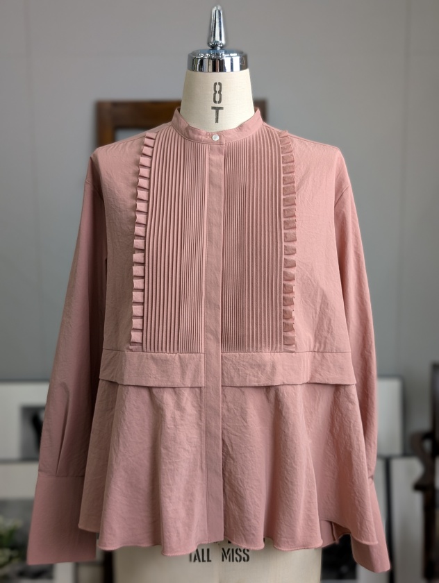 MARILYN MOON】マリリンムーン タックフリルフレアシャツ tuck frill