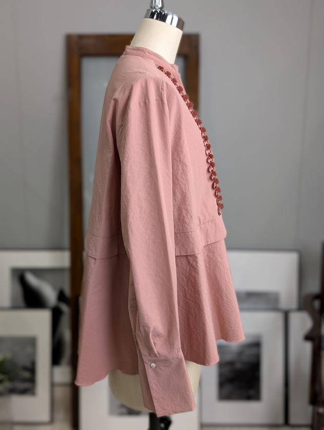 MARILYN MOON】マリリンムーン タックフリルフレアシャツ tuck frill