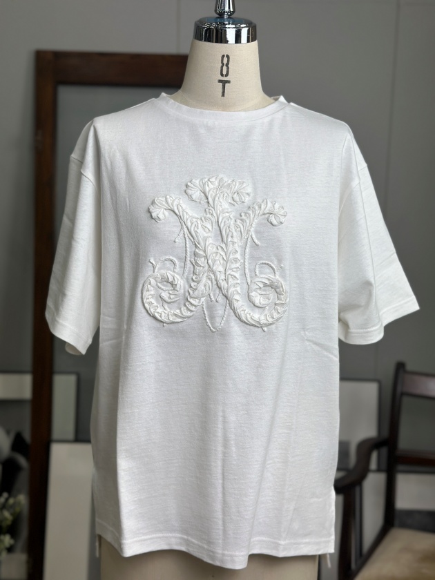 Masaco Teranishi】HEMP LOGO TEE 立体刺繍Tシャツ（ヘンプコットン
