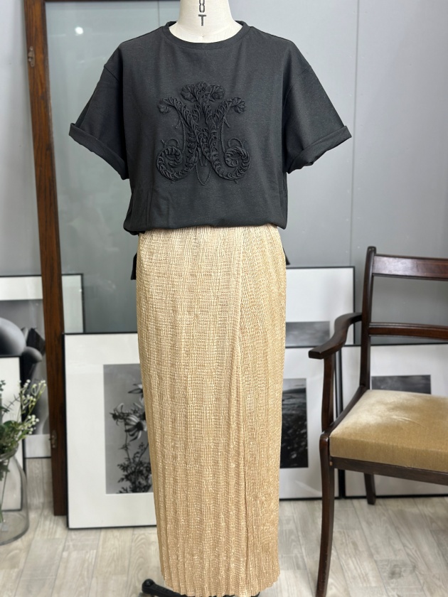 Masaco Teranishi】HEMP LOGO TEE 立体刺繍Tシャツ（ヘンプコットン