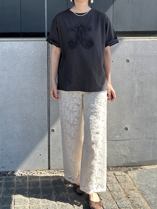 Masaco Teranishi】HEMP LOGO TEE 立体刺繍Tシャツ（ヘンプコットン