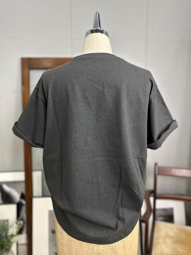 Masaco Teranishi】HEMP LOGO TEE 立体刺繍Tシャツ（ヘンプコットン