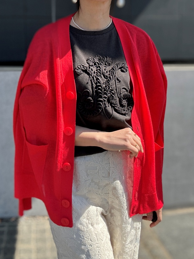 Masaco Teranishi】HEMP LOGO TEE 立体刺繍Tシャツ（ヘンプコットン