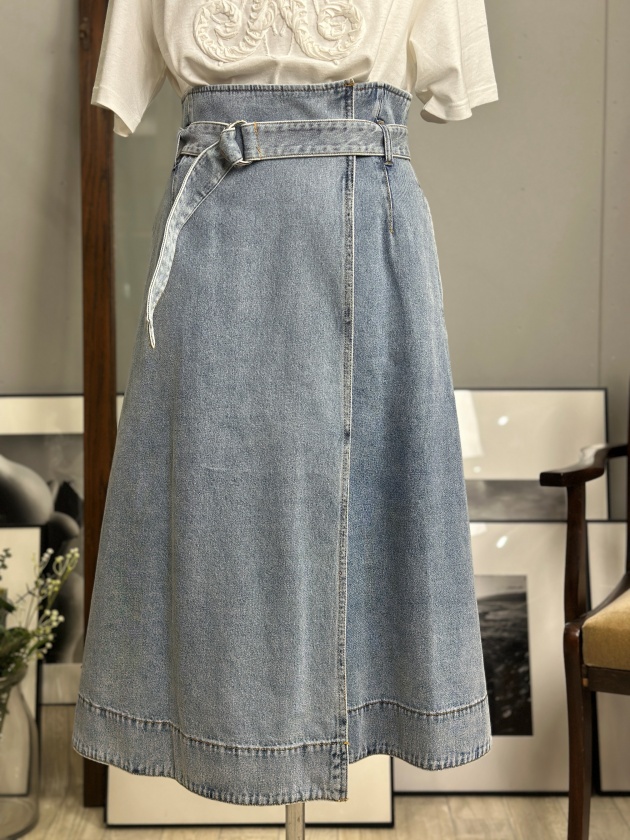 再入荷【passione】パシオーネ ラップデニムスカート wrap denim skirt