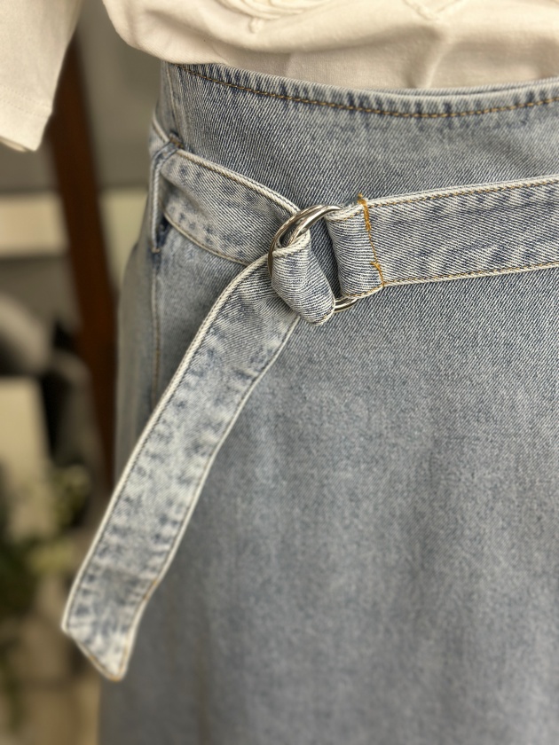 再入荷【passione】パシオーネ ラップデニムスカート wrap denim skirt