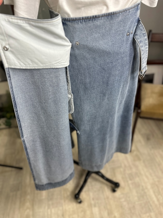 再入荷【passione】パシオーネ ラップデニムスカート wrap denim skirt