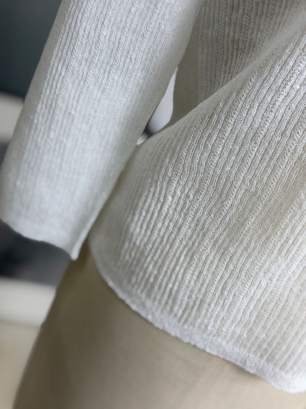 marno ニット Louise knit ネイビー Marco&Louiseリブネップクルー