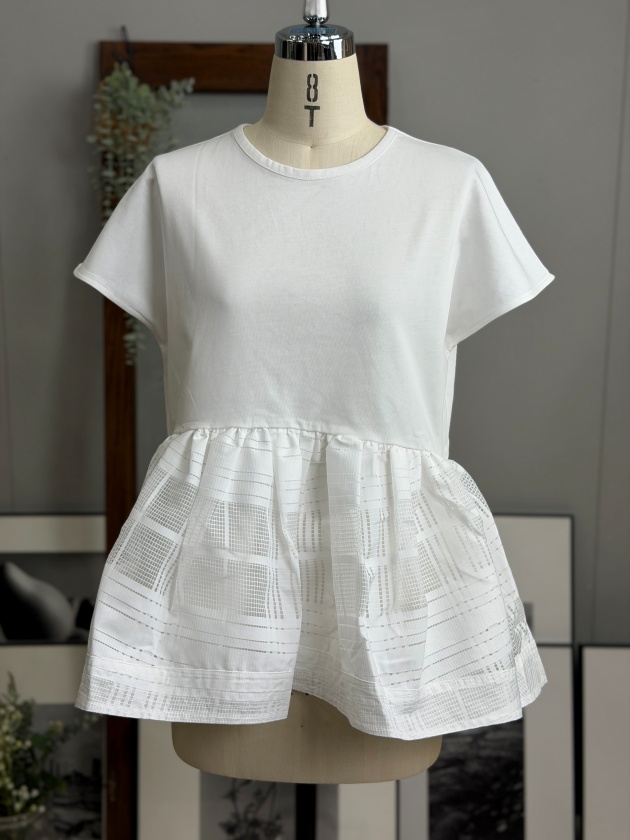 TORRAZZO DONNA】TORRAZZO DONNA Cut-and-Sewn&Sheer Flare BL