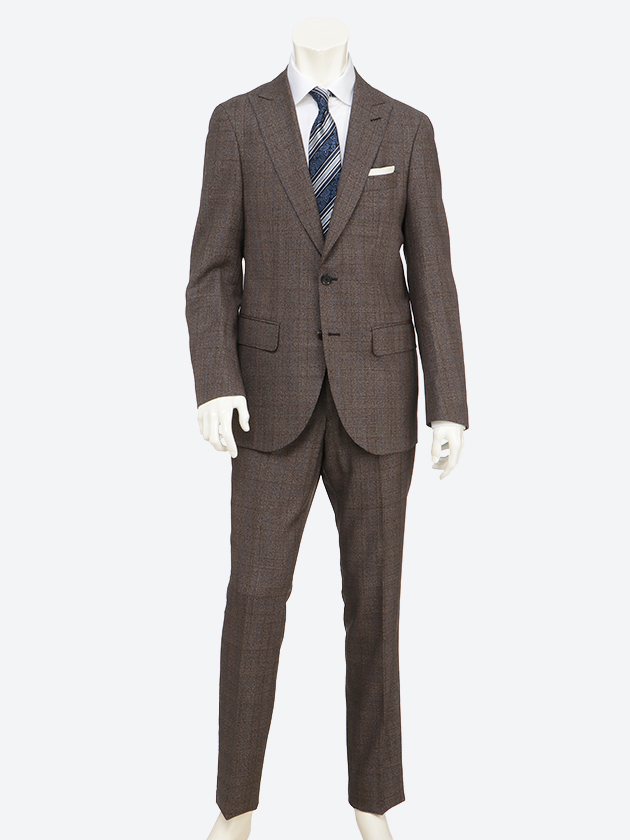 【希少】REDA オーダースーツ　スリーピース　ブラウン　チェック MANO】REDA ブラウンチェックスーツ | MANO（マーノ）｜公式オンライン